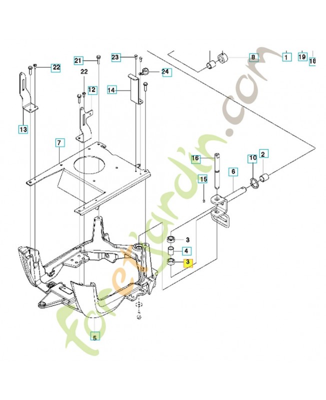 Roulement 574368501. Pièce de rechange Husqvarna