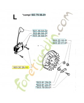 Vis 503202516. Pièce de rechange Husqvarna