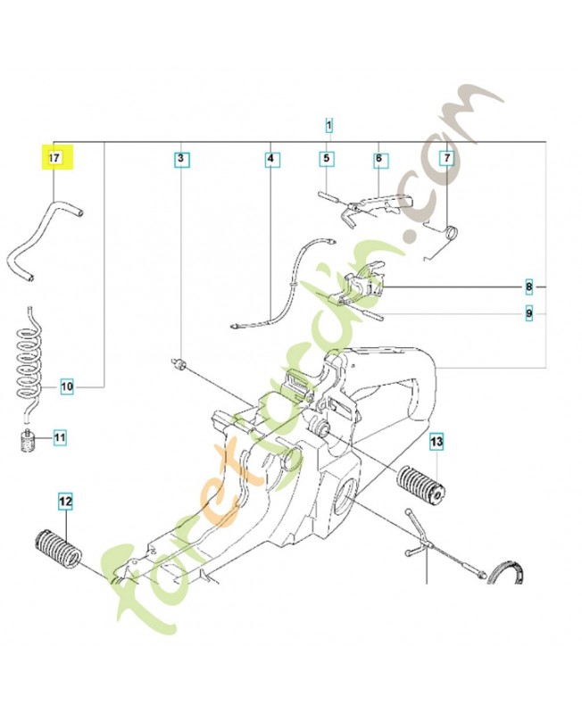 Tuyau 581756106. Pièce de rechange Husqvarna 