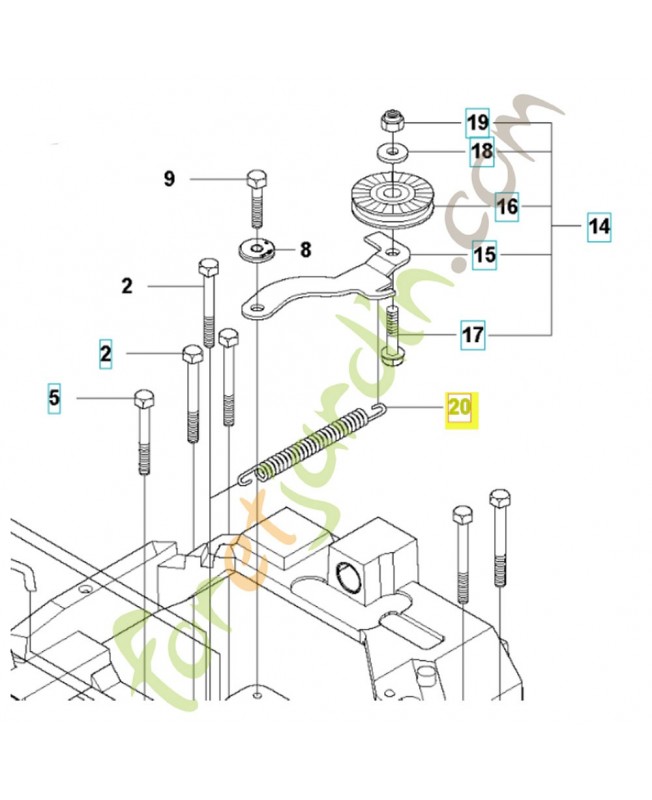 Ressort 594924101. Pièce de rechange Husqvarna 506988601