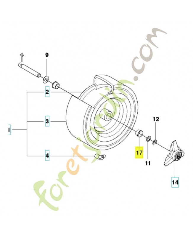 Roulement plastique 574671701. Pièce de rechange Husqvarna