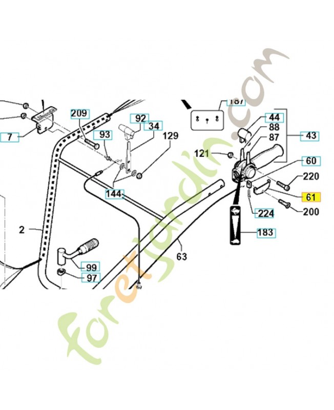 Reglage 531008247. Pièce de rechange Husqvarna