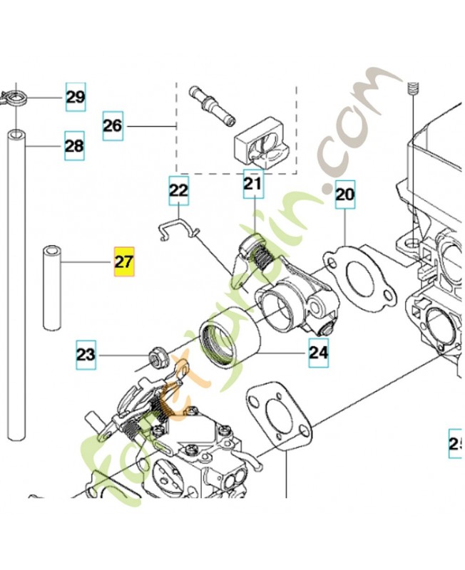 Tuyau d'huile husqvarna ref. 537425802 Remplace référence 537052303 ; 537425801 ; 515988001