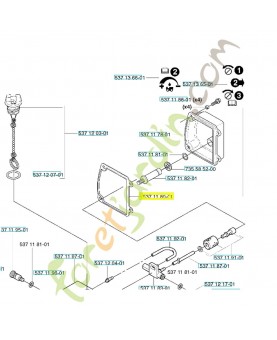 Joint 537118001. Pièce de rechange Husqvarna
