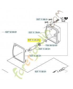 Anneau en o 537118101. Pièce de rechange Husqvarna
