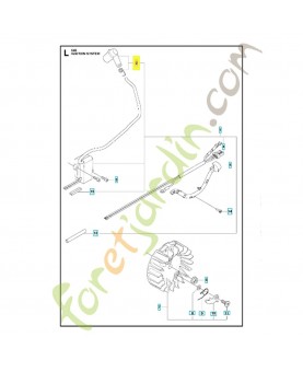 Capuchon de bougie d'allumage 501485404. Pièce de rechange Husqvarna