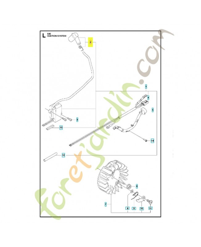 Capuchon de bougie d'allumage 501485404. Pièce de rechange Husqvarna