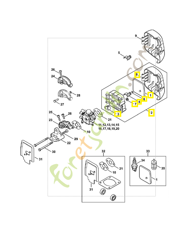 Boitier de filtre 4140-140-2851. Pièce de rechange Sithl / Vicking 