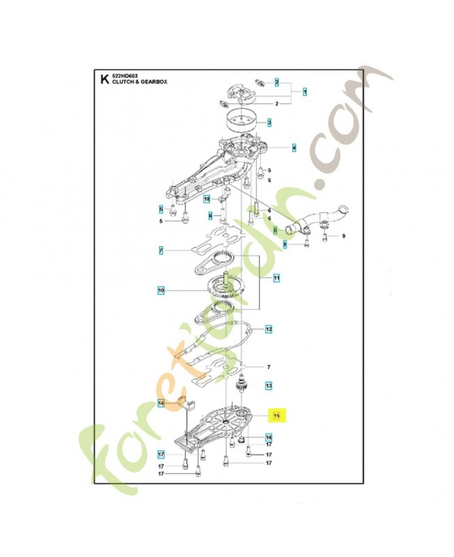 Carter d engrenage complet 597371801. Pièce détachée Husqvarna Carter d engrenage complet 597371801. Pièce détachée Husqvarna