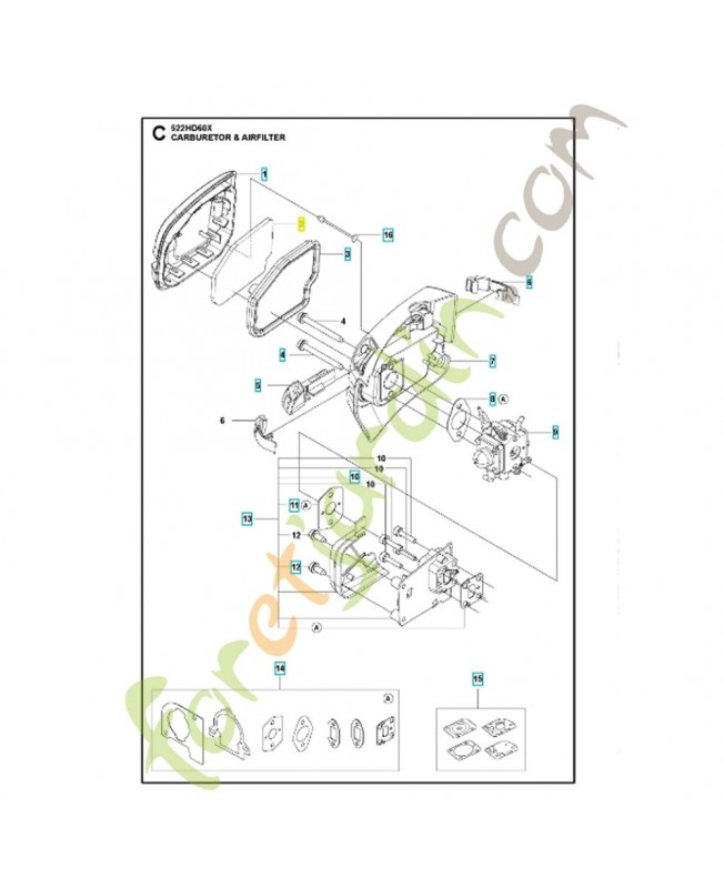 Filtre a air 590048001. Pièce détachée Husqvarna