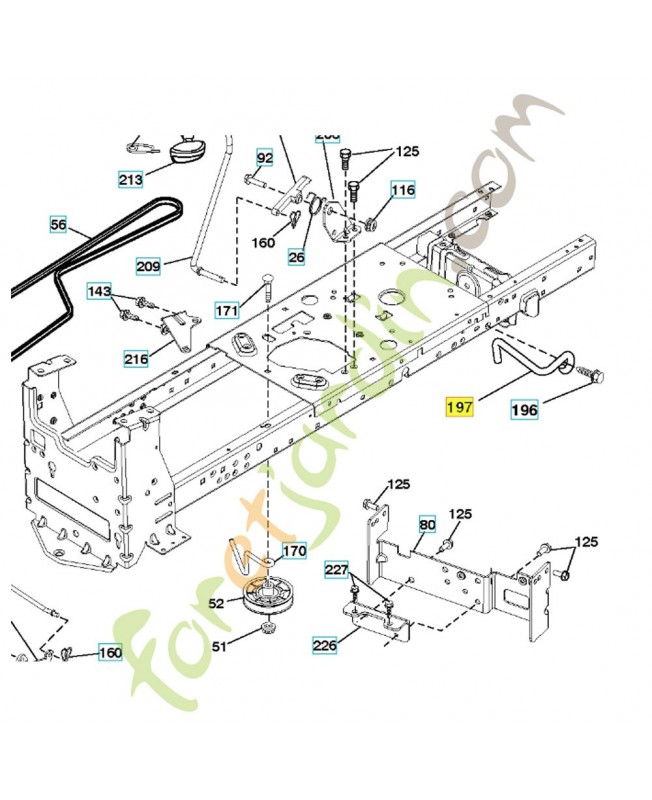 Tringle anti-rotation 532195804. Pièce de rechange Husqvarna Tringle anti-rotation 532195804. Pièce de rechange Husqvarna