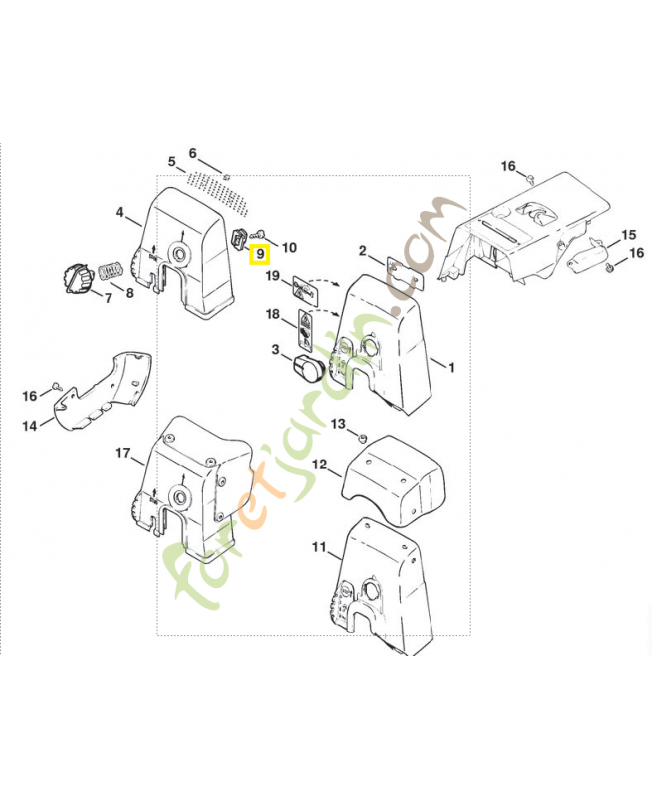 Poussoir 1121-141-2100. Pièce de rechange Sithl / Vicking