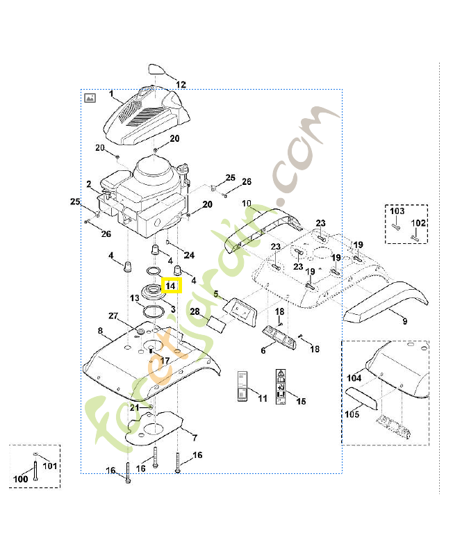 Anneau de joint 42x5 6241-992-5510. Pièce de rechange Sithl / Vicking
