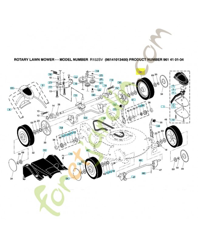 Roue arriere husqvarna référence 532192622