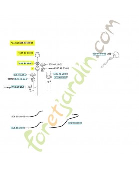 Contacteur a clef 535474901. Pièce de rechange Husqvarna