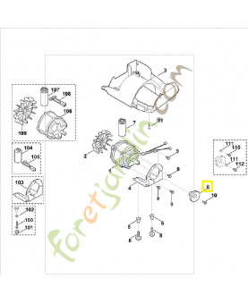 Poulie a gorge 6290-704-1005. Pièce de rechange Sithl / Vicking