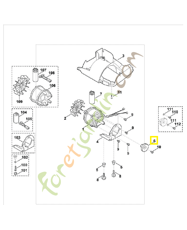 Poulie a gorge 6290-704-1005. Pièce de rechange Sithl / Vicking