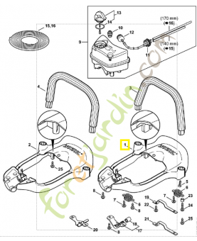 Cadre de poignée 4237-791-4904. Pièce détachée Stihl / Vicking