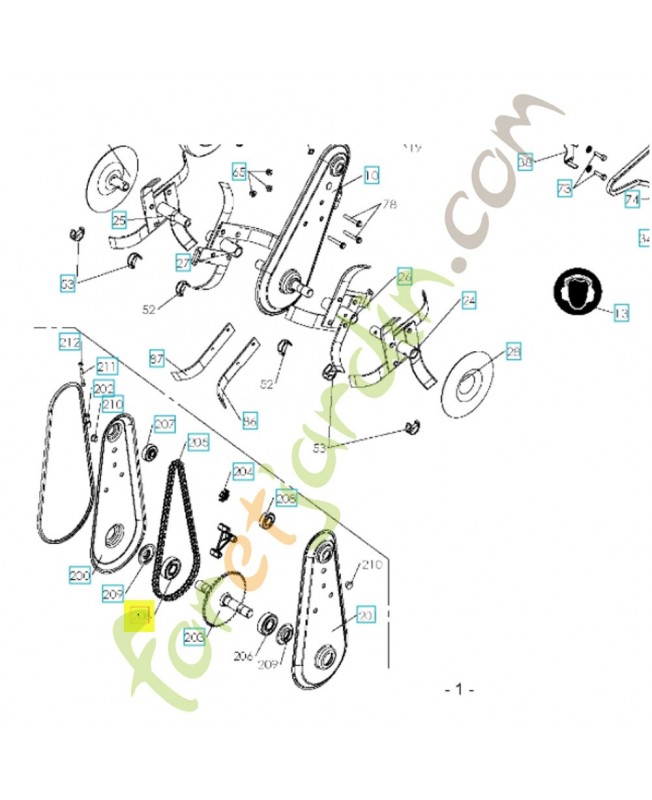 Roulement 519653053. Pièce de rechange Husqvarna