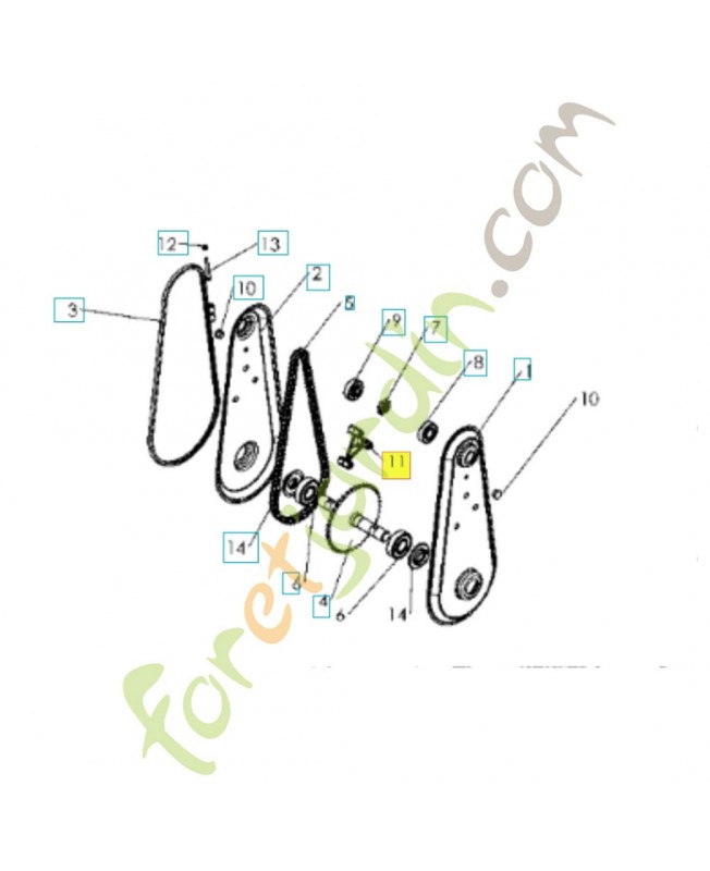 Entretoise de carter 14088 585365501. Pièce de rechange Husqvarna