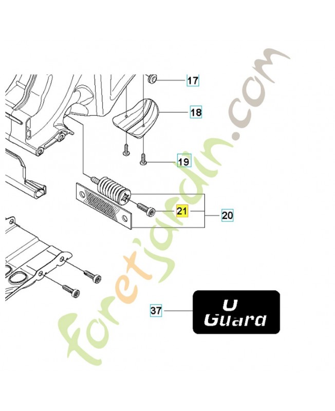 Vis Vis M 6 X 27,5 544061201. Pièce détachée Husqvarna