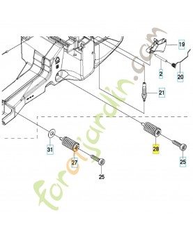 Antivibration element 537210305. Pièce détachée Husqvarna