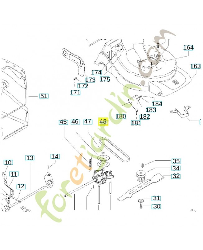 Courroie 504035101. Pièce de rechange Husqvarna