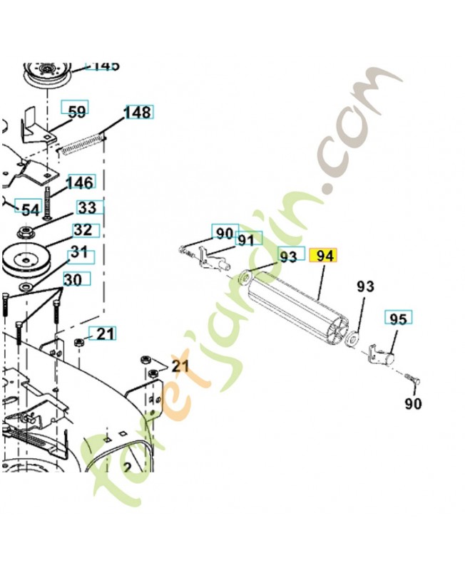Rouleau avant husqvarna ref. 532132264