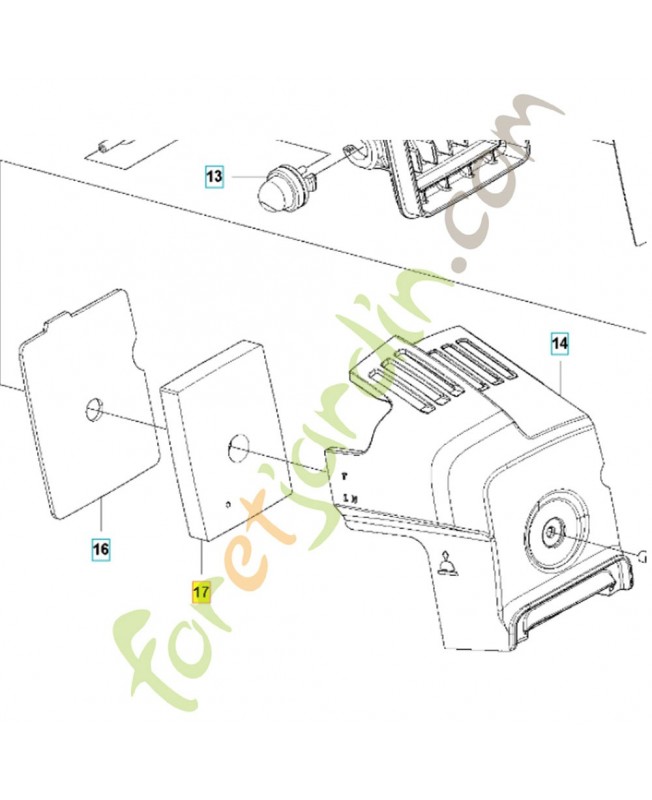 Filtre à air 585605001. Pièce de rechange Husqvarna