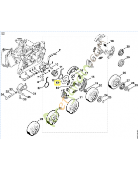 Rondelle de recouvrement diamètre 52 mm Stihl Ref : 1122-162-1000