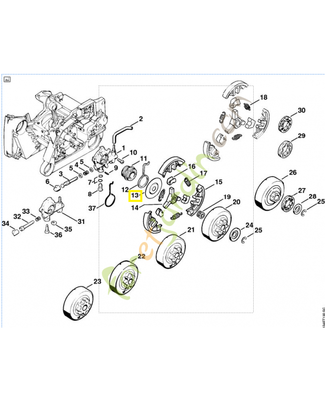 Rondelle de recouvrement diamètre 52 mm Stihl Ref : 1122-162-1000 Rondelle de recouvrement diamètre 52 mm Stihl Ref : 1122-162-1000