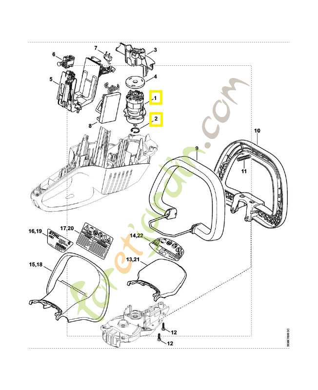 Moteur electrique hsa 86/66 référence 4851-600-0206