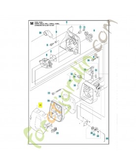 Couvercle de filtre husqvarna ref. 537314401