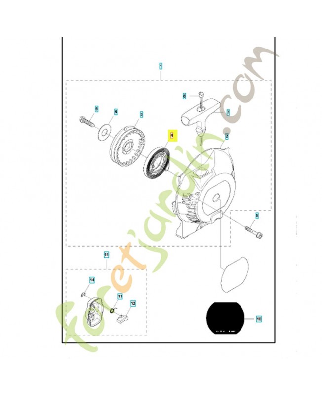 Ressort de rappel 503859901. Pièce de rechange Husqvarna Ressort de rappel 503859901. Pièce de rechange Husqvarna