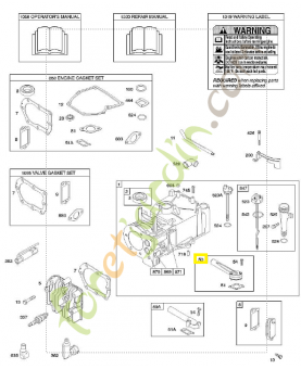 699644 Collecteur admission 0003-000-1735. Pièce de rechange pour moteur thermique Briggs et Straton
