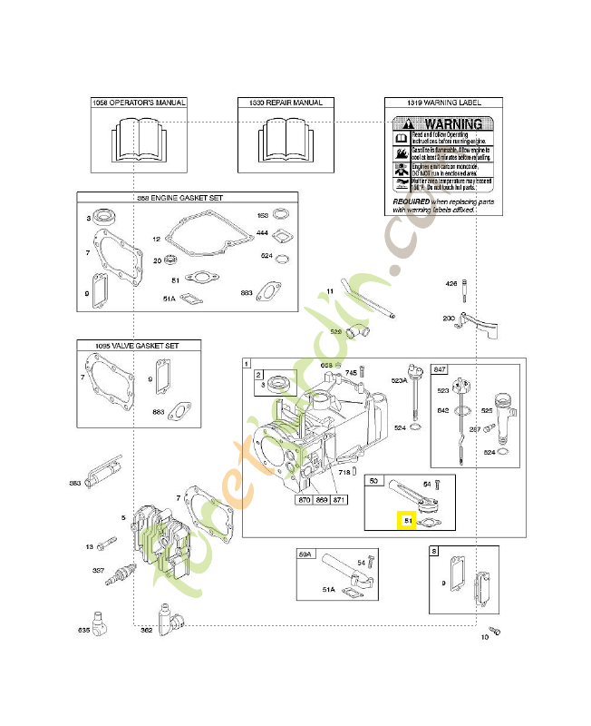 699649 Joint cote admission 0003-000-1736. Pièce de rechange pour moteur thermique Briggs et Straton