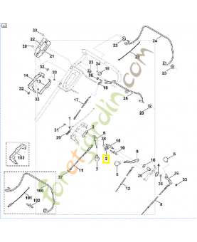 Levier d’arrêt 6375-162-6700. Pièce de rechange Sithl / Vicking