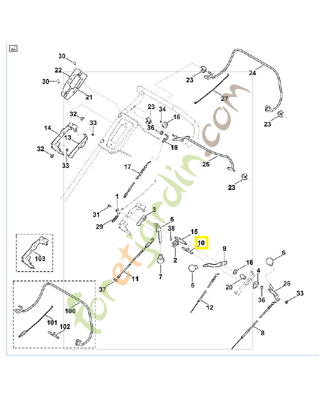 Boulon 6378-700-6701. Pièce détachée Stihl / Vicking