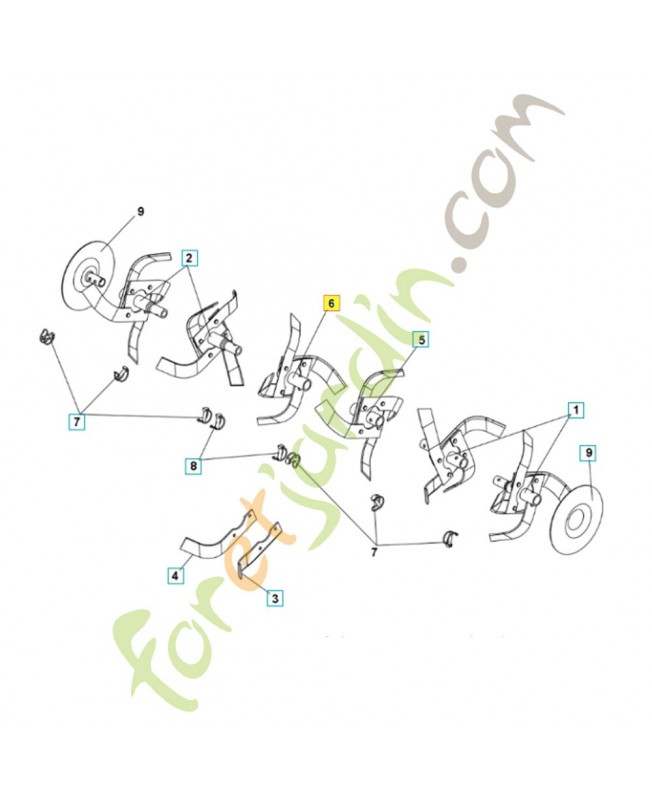 Fraise intérieure gauche 531008521. Pièce de rechange Husqvarna
