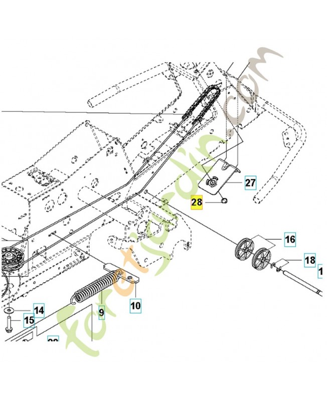 Circlips 10 735311700. Pièce de rechange Husqvarna