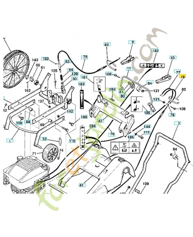 Cable embrayage avance 13085