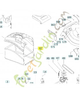 Cadre 501322401. Pièce de rechange Husqvarna
