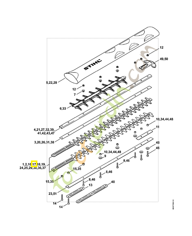 Jeu 2 couteaux 600mm/hs 81t 4237-710-6051. Pièce détachée Stihl / Vicking Jeu 2 couteaux 600mm/hs 81t 4237-710-6051. Pièce détachée Stihl / Vicking