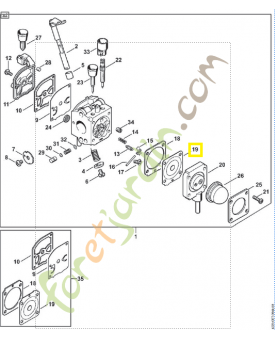 Membrane de réglage 4229-121-4700. Pièce de rechange Sithl / Vicking