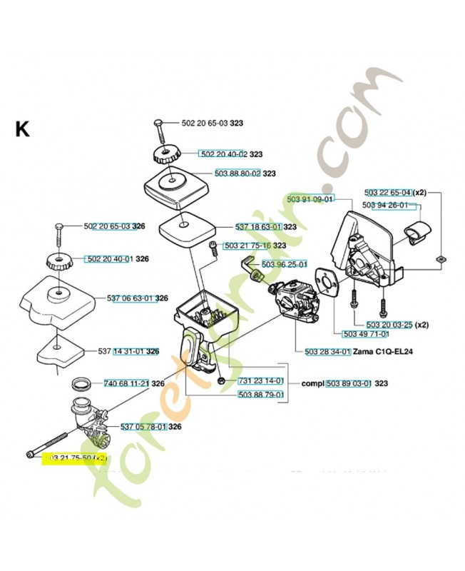 Vis 503217550. Pièce de rechange Husqvarna