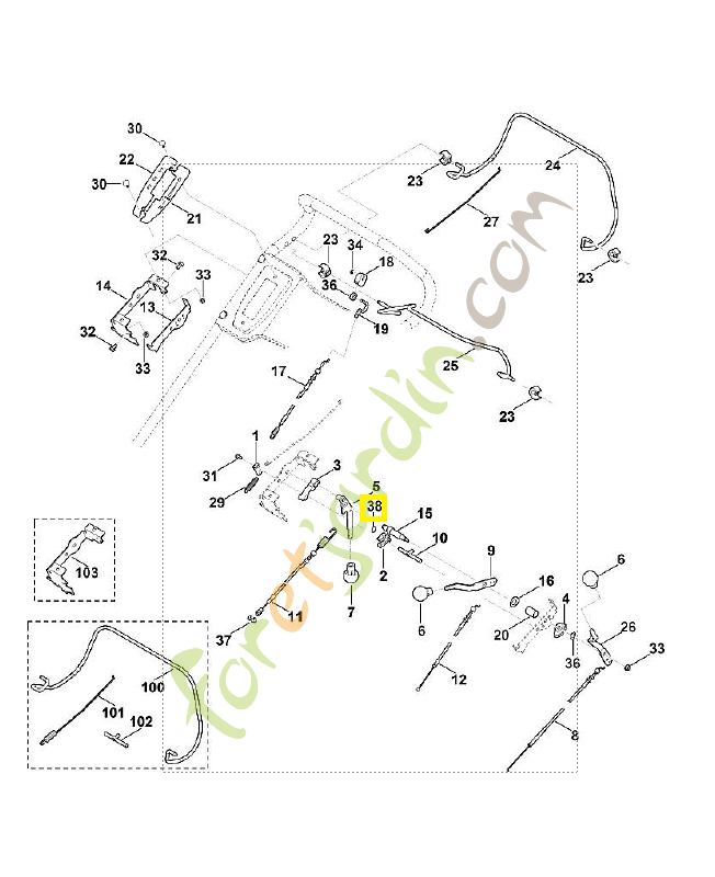 Rondelle 18x25x0,5 9296-021-1541. Pièce de rechange Sithl / Vicking