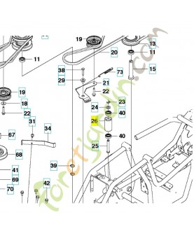 poulie 525403601. Pièce de rechange Husqvarna reference 525403601