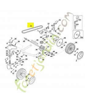 Courroie transmission mb 3rt
