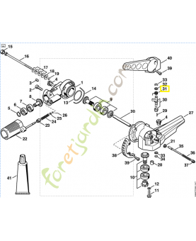 Ressort coudé 4230-708-4500. Pièce de rechange Sithl / Vicking