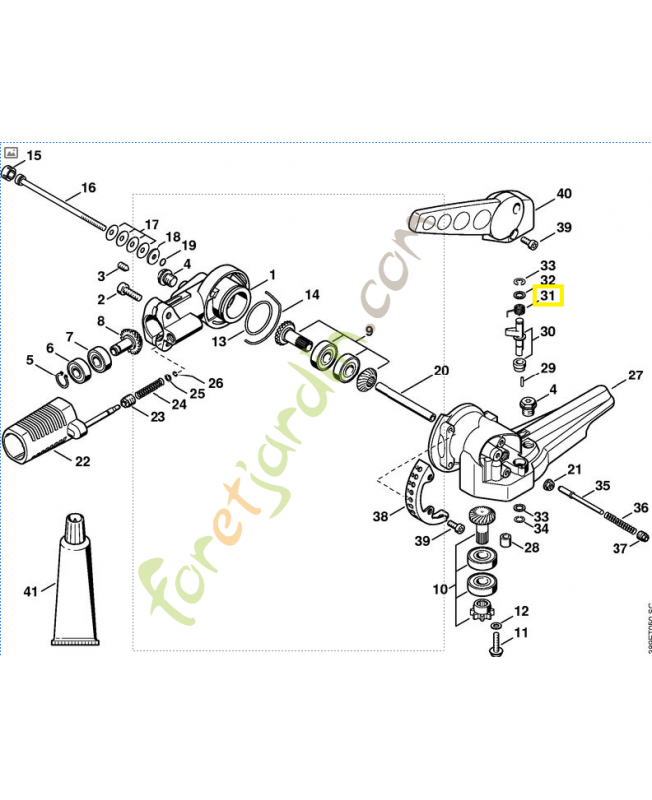 Ressort coudé 4230-708-4500. Pièce de rechange Sithl / Vicking
